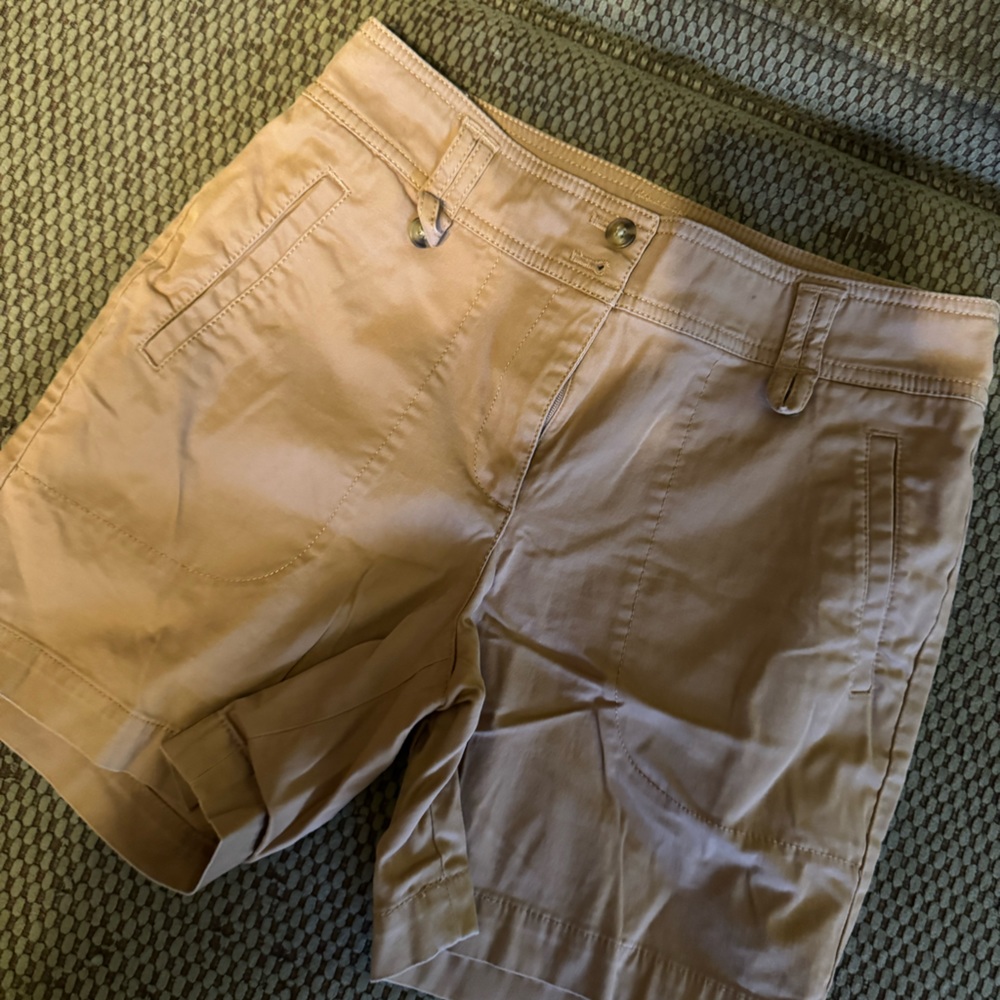 Talbots khaki Bermuda shorts.